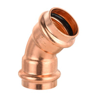 1-1/4" press copper 45° elbow (lead free)