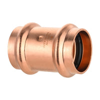 1-1/4" press copper coupling w/stop (lead free) 4