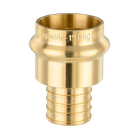 3/4" press 1/2" pex crimp brass adapter (lead free)