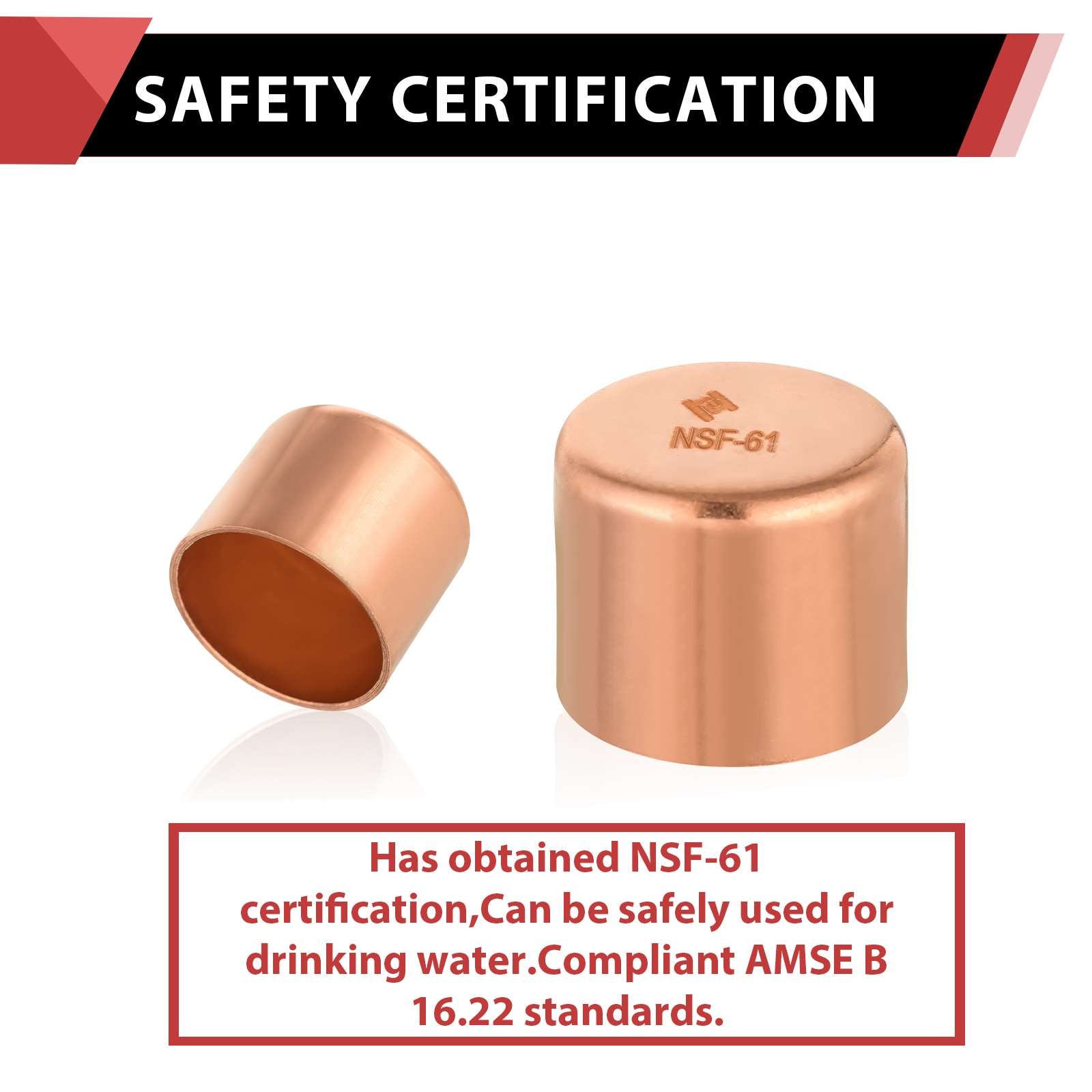 solder copper pipe end cap plug 7