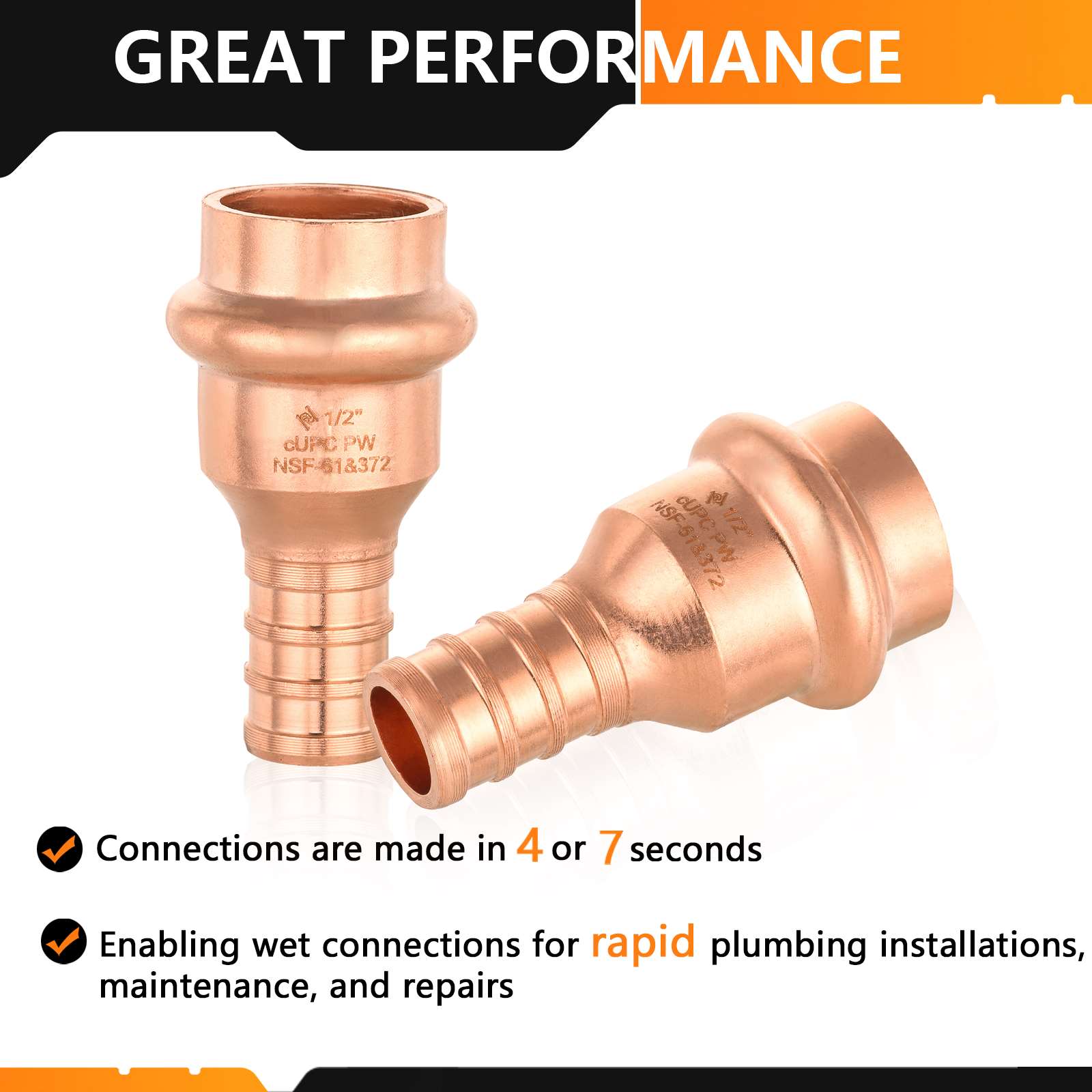 To Garden Hose Adapter 25 Pezzi Raccordi A Crimpare PEX 3/4" Femmina NPT - Adattatore In Ottone Per Tubazioni Idrauliche Raccordo 3/4 NPT Femmina - Foto 12