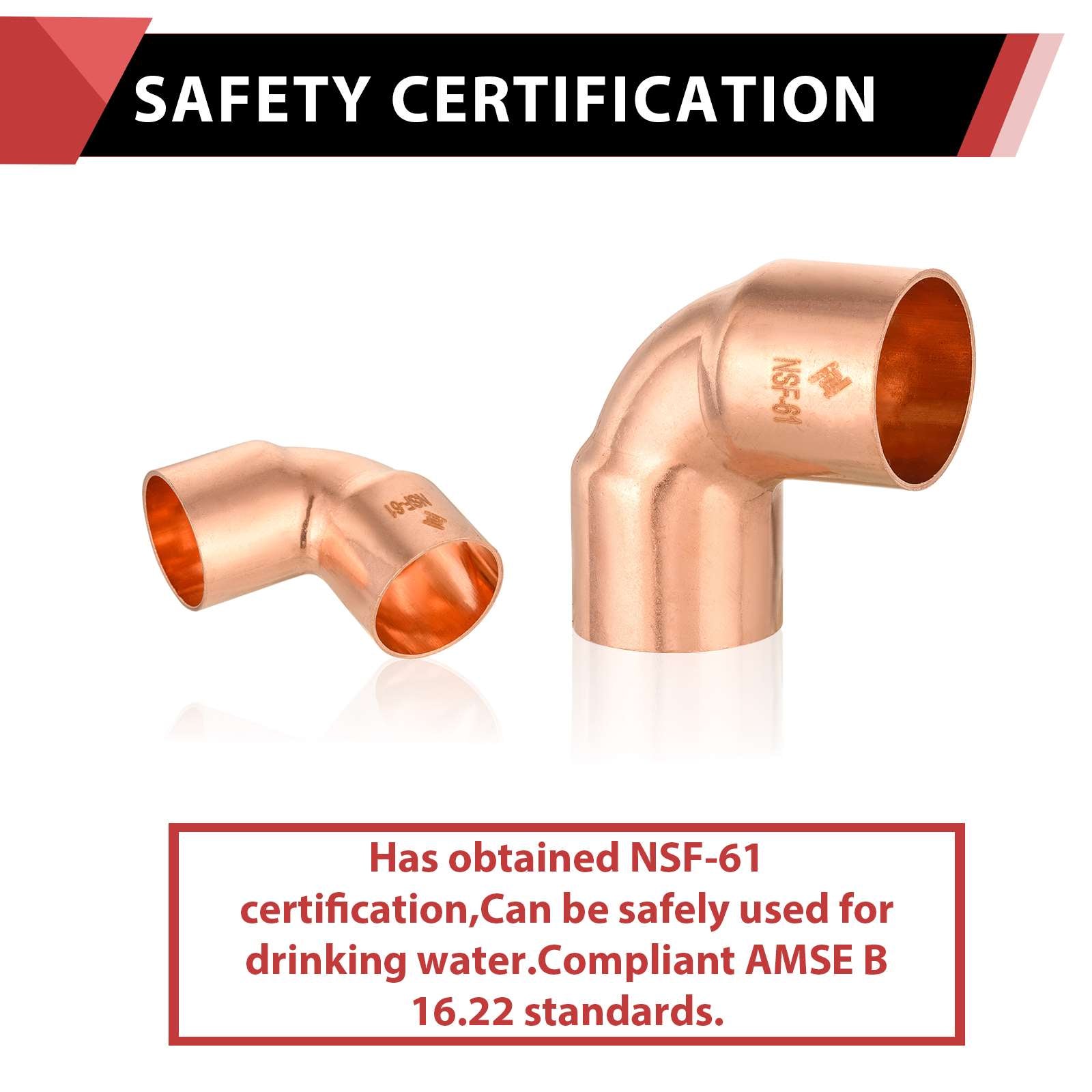 90º short radius copper elbow 3