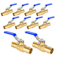 10 Pcs 1" PEX Expansion Ball Valve, Blue (Lead Free)