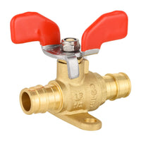 3/4" pex-a expansion butterfly valve w/drop ear, red (lead free)