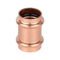 1-1/4" press copper coupling no stop (lead free) 3