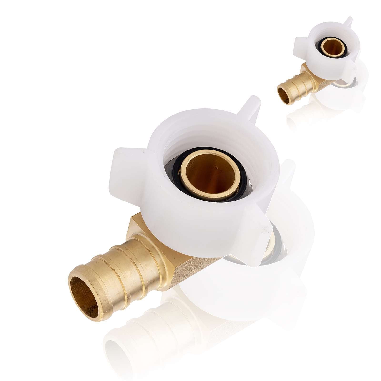 pex b crimp x female npt swivel elbow lead free 6