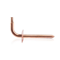 pex crimp 1/2" 8" copper stub with wall flang