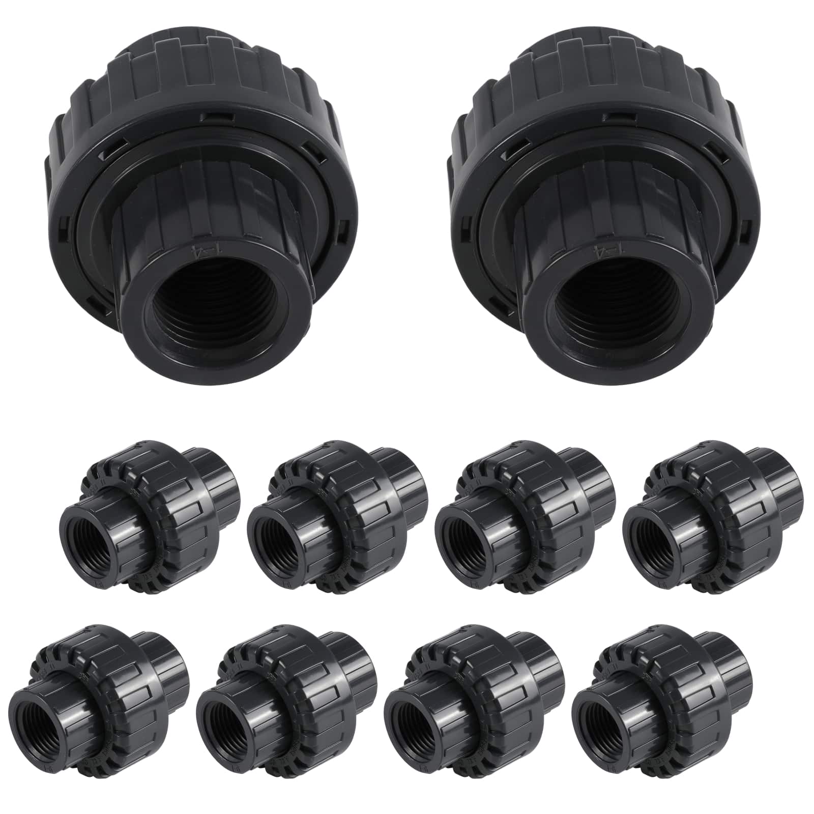 pvc sch 80 socket union pick size to add 5