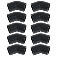 10-Pack 2" PVC SCH 80 45° Elbow Fitting