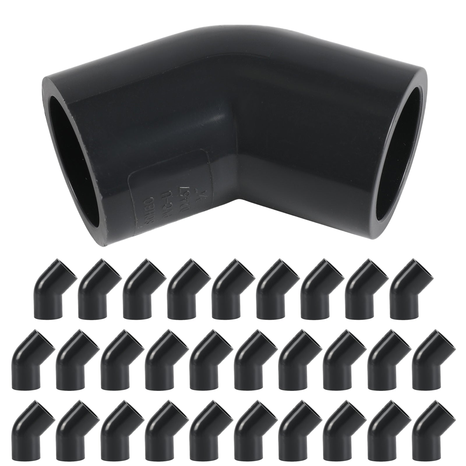 pvc sch 80 45 elbow fitting pick size to add 9