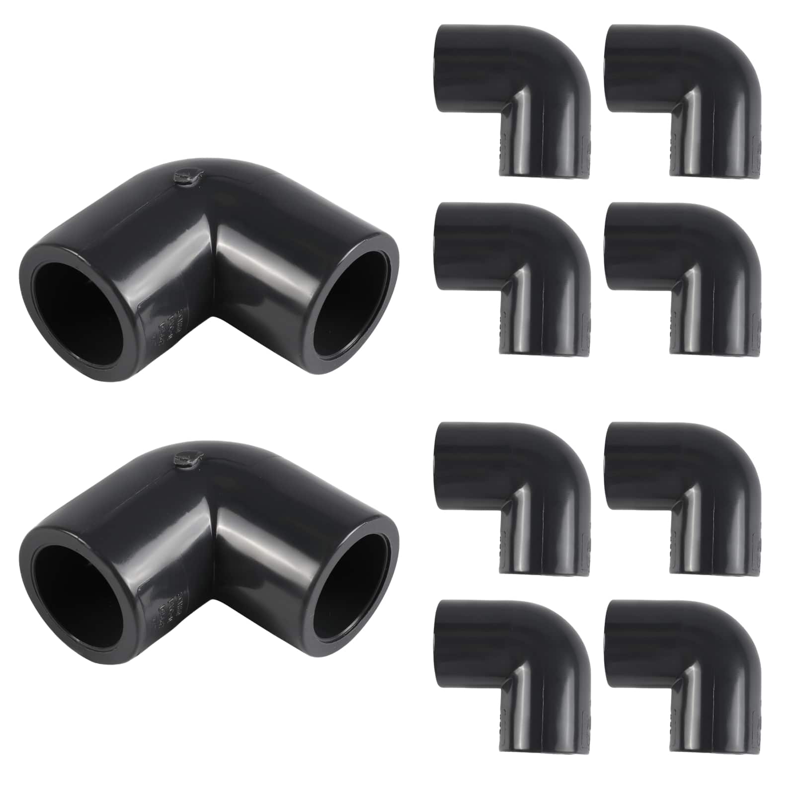 pvc sch 80 90 elbow fitting pick size to add 6