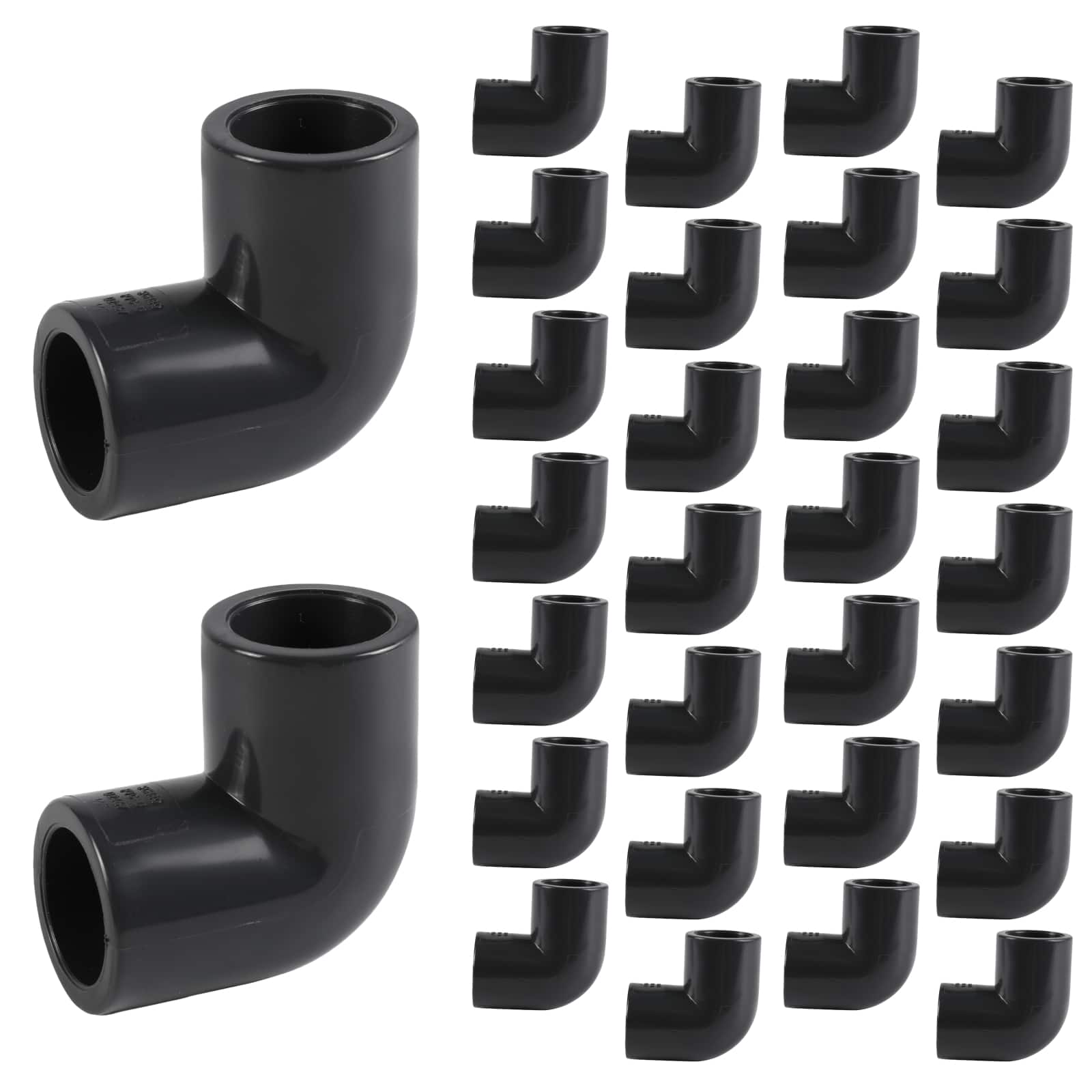 pvc sch 80 90 elbow fitting pick size to add 9