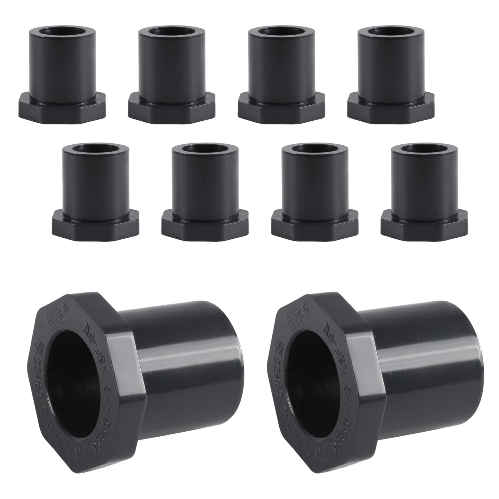 pvc sch 80 bushing spigot x socket pick size to add 5