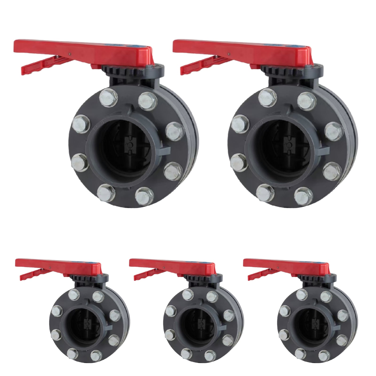 ERA SCH 80 PVC Butterfly Valve Kit, With Flanges and Hardware - Pick Size to Add