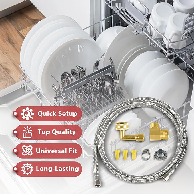 dishwasher installation kit, 3/8