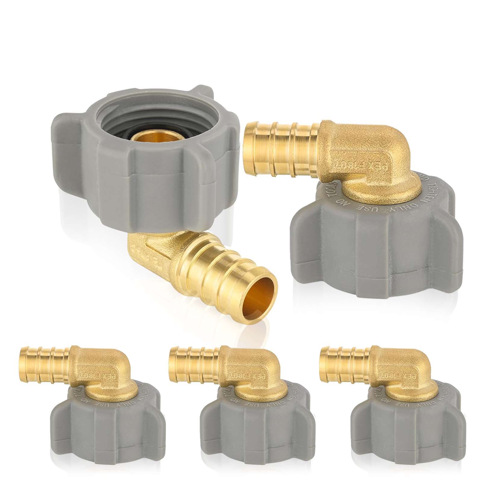 pex b crimp x female npt swivel elbow lead free 12