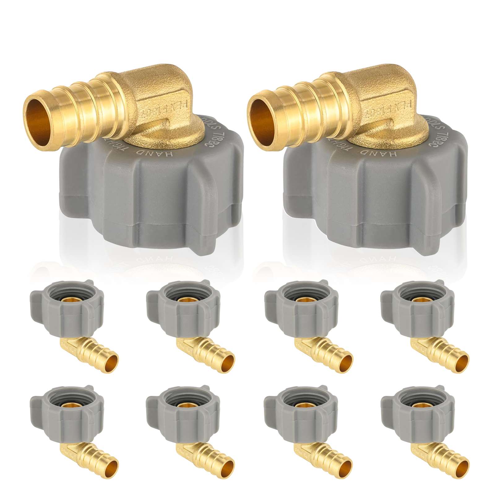 pex b crimp x female npt swivel elbow lead free 13