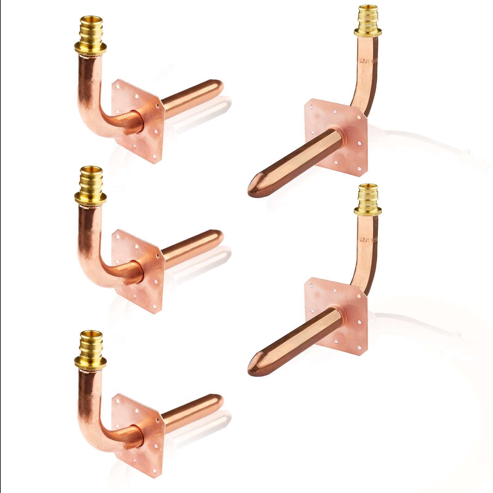 pex a expansion copper stub with wall flange 7