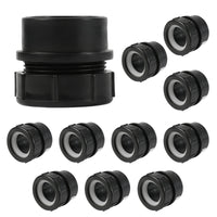 10-Pack 1-1/2" x 1-1/4" HUB x Slip Joint ABS DWV Trap Adapter W/Plastic Nut