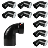 10-Pack 3" ABS DWV 90-Degree HUB x Spigot Street Elbow Fitting (1/4 Bend)