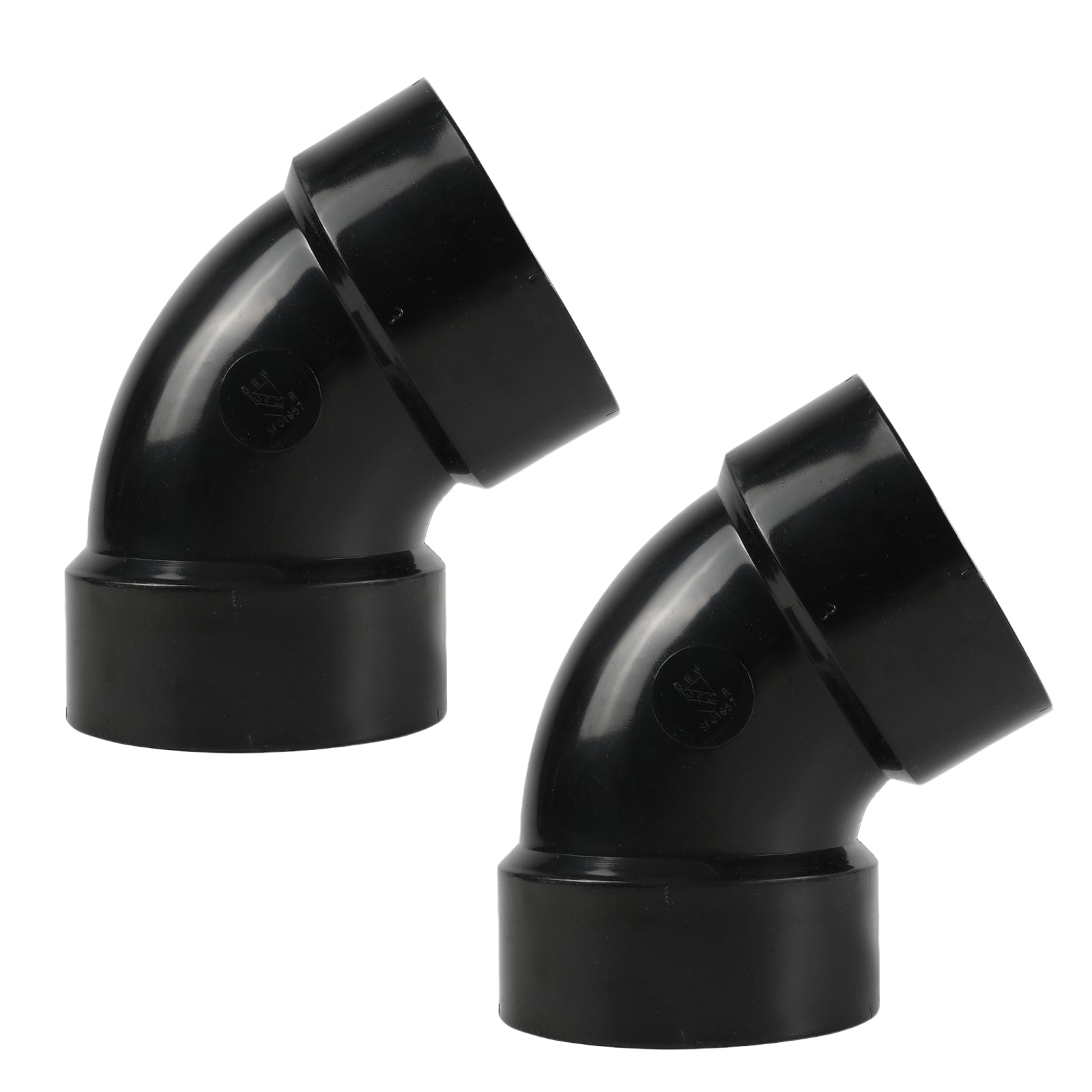 ABS DWV HUB x HUB Elbow Fitting (1/6 Bend) - Pick Size to Add