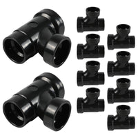 10-Pack 2" x 2" x 1-1/2" ABS SANITARY TEE, REDUCING (HUB x HUB x HUB)