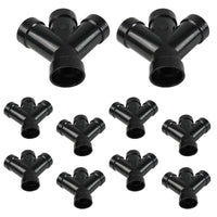 10-Pack 4" ABS DWV ALL HUB DOUBLE WYE