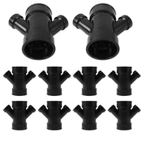 10-Pack 4" x 4" x 2" x 2" ABS DWV Double Wye, Reducing (HUB)