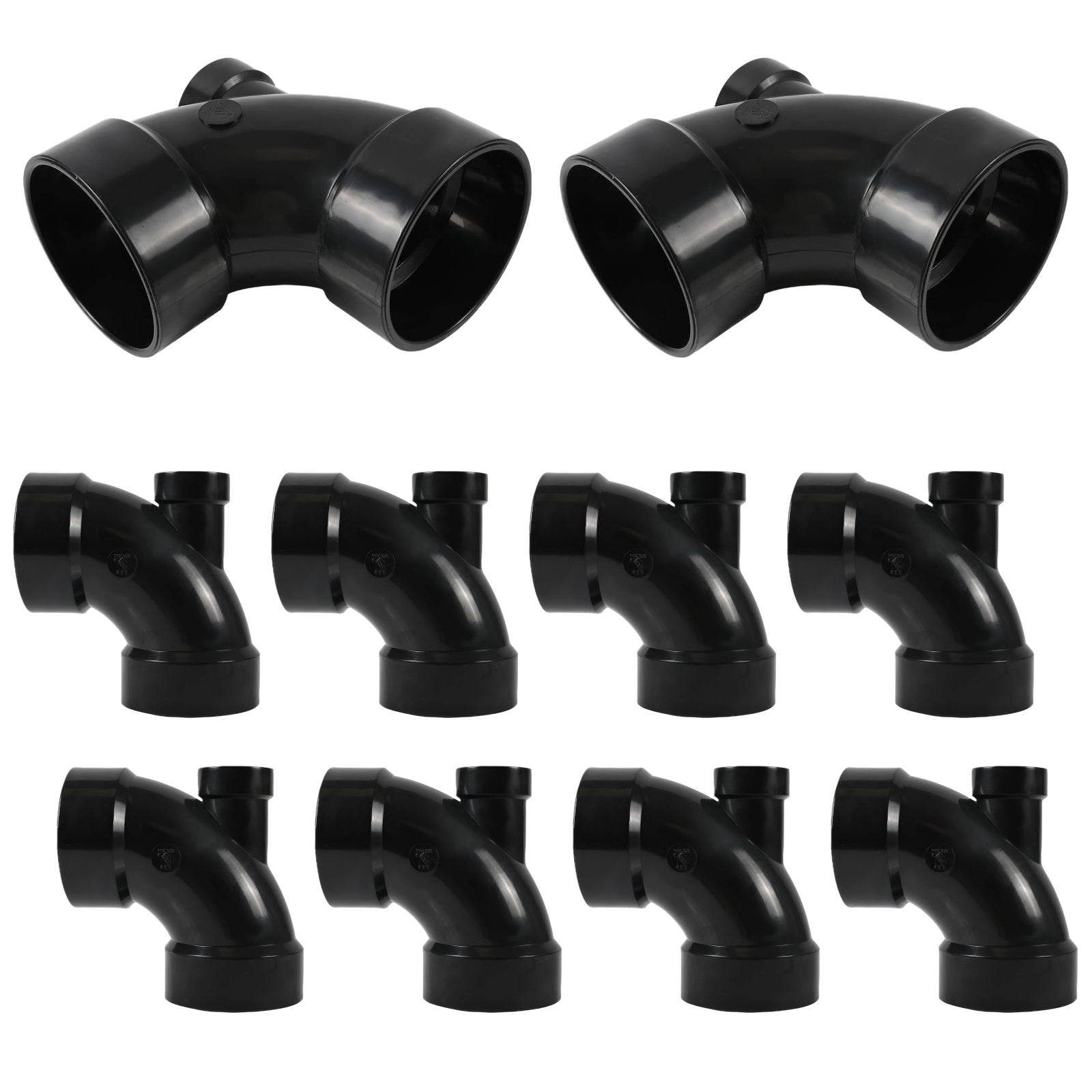 ABS DWV 1/4 Bend Elbows W/Low Heel Inlet - Pick Size to Add