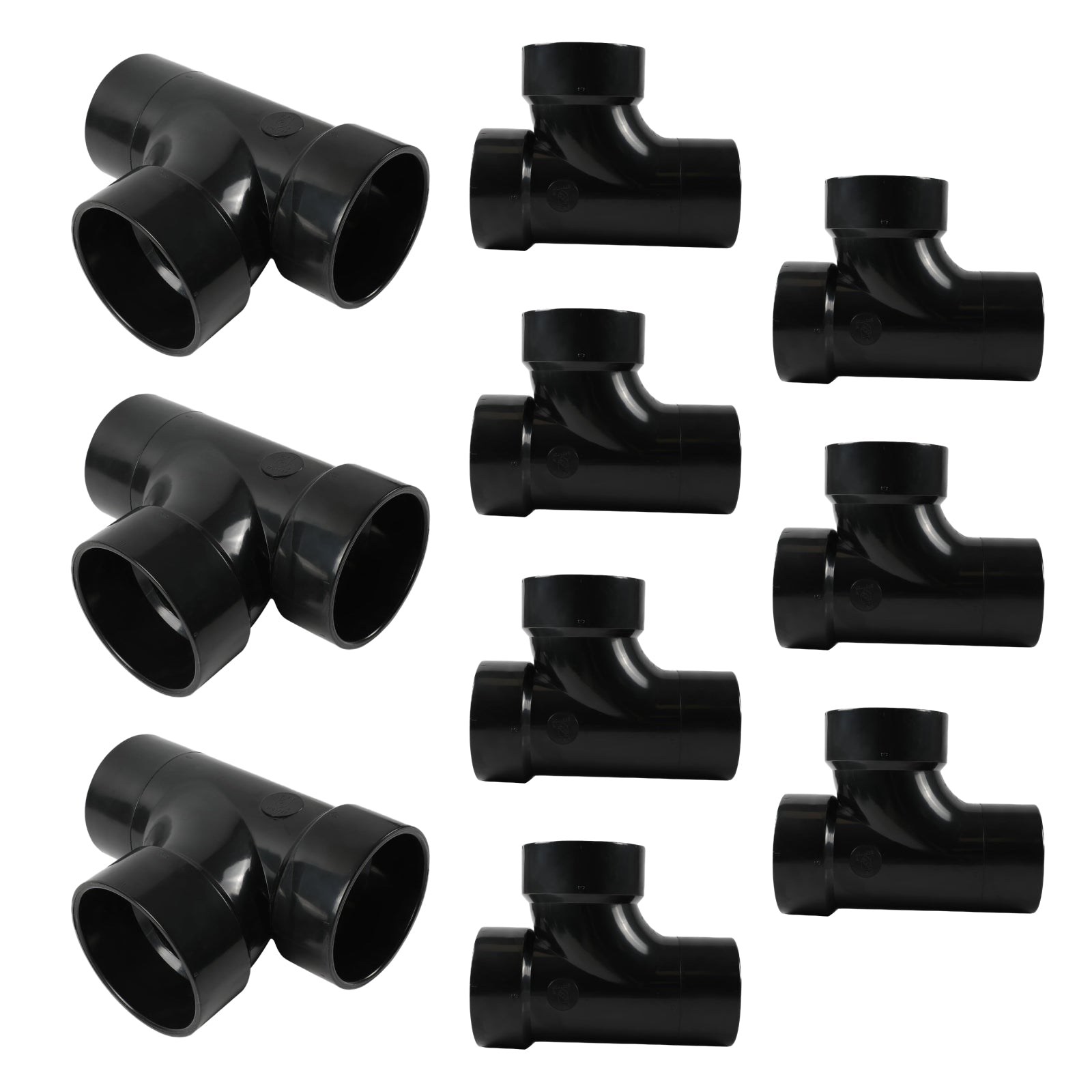 ABS DWV Sanitary Street Tee, Reducing (SPG x HUB x HUB) - Pick Size to Add