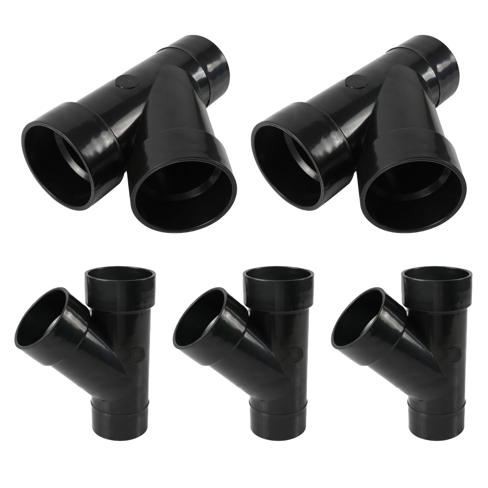 ABS DWV Spigot x HUB x HUB ABS DWV 45° Street Wye - Pick Size to Add