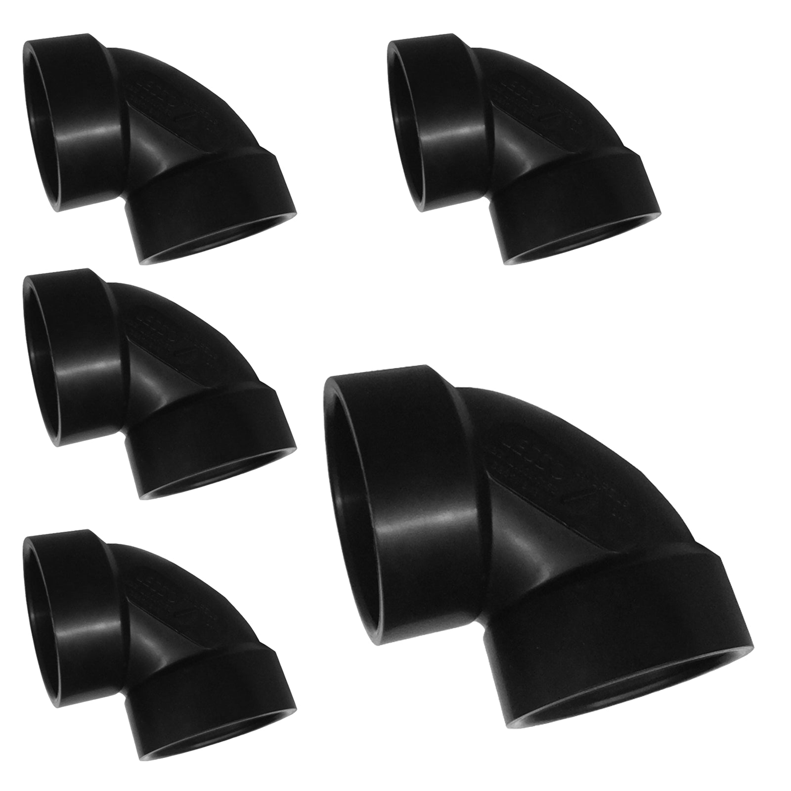 ABS DWV Short Turn Elbow Fitting (1/4 Bend) - Pick Size to Add