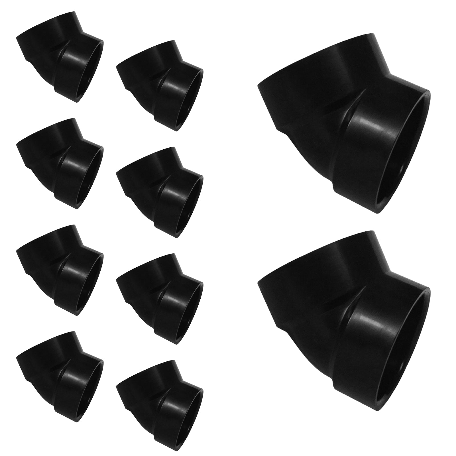 ABS DWV Short Turn Elbow Fitting (1/8 Bend) - Pick Size to Add