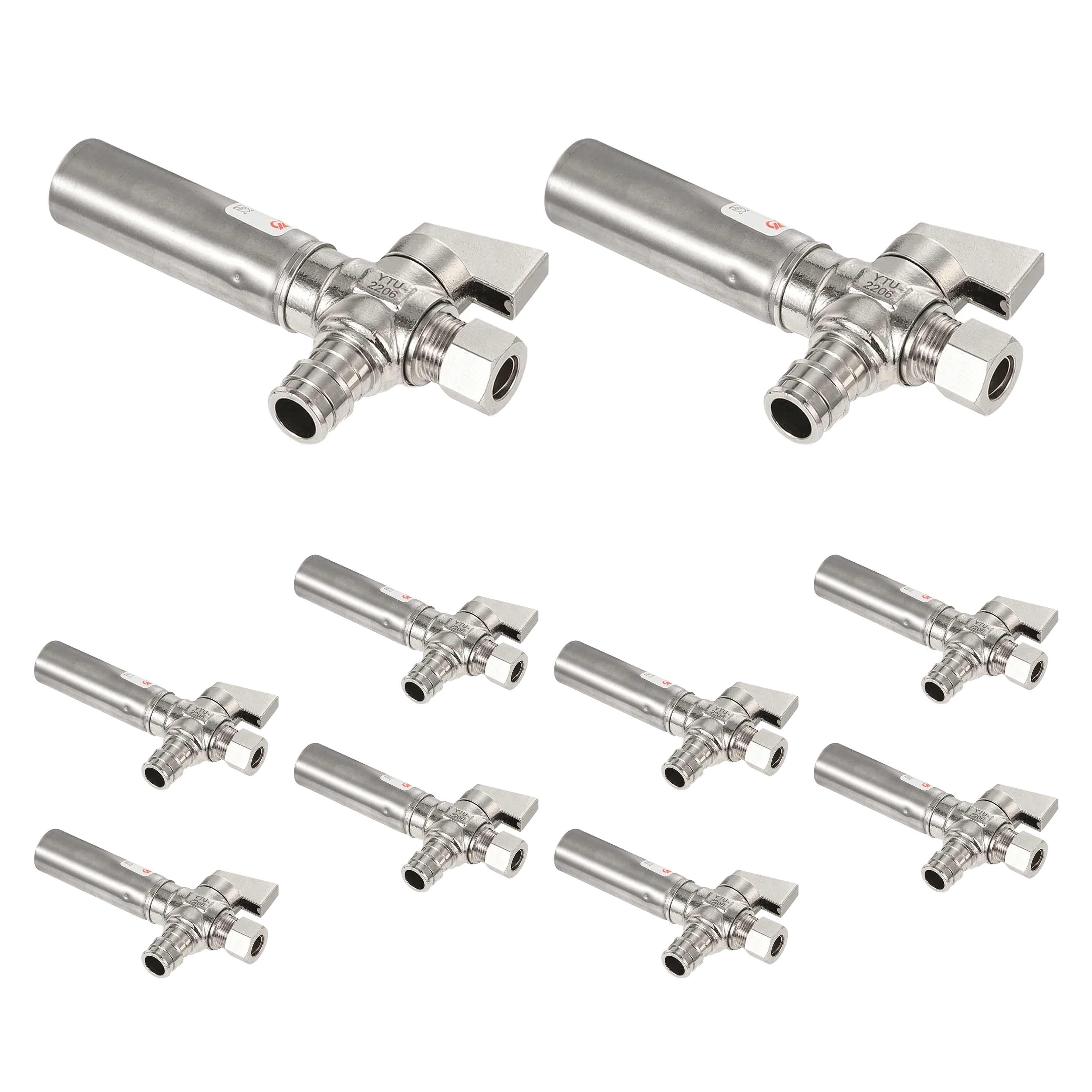 1 4 turn valve with stainless steel water hammer arrestor chrome plated brass 23