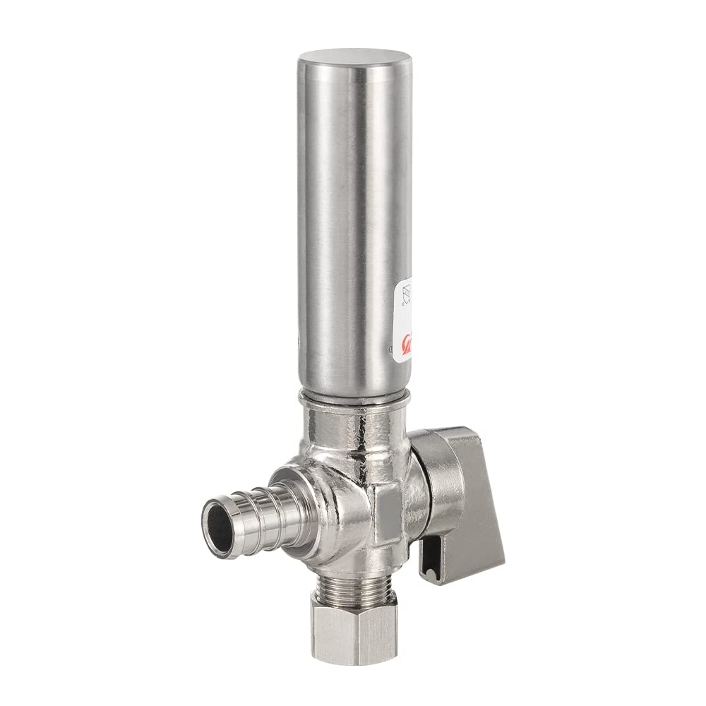 1 4 turn valve with stainless steel water hammer arrestor chrome plated brass 14