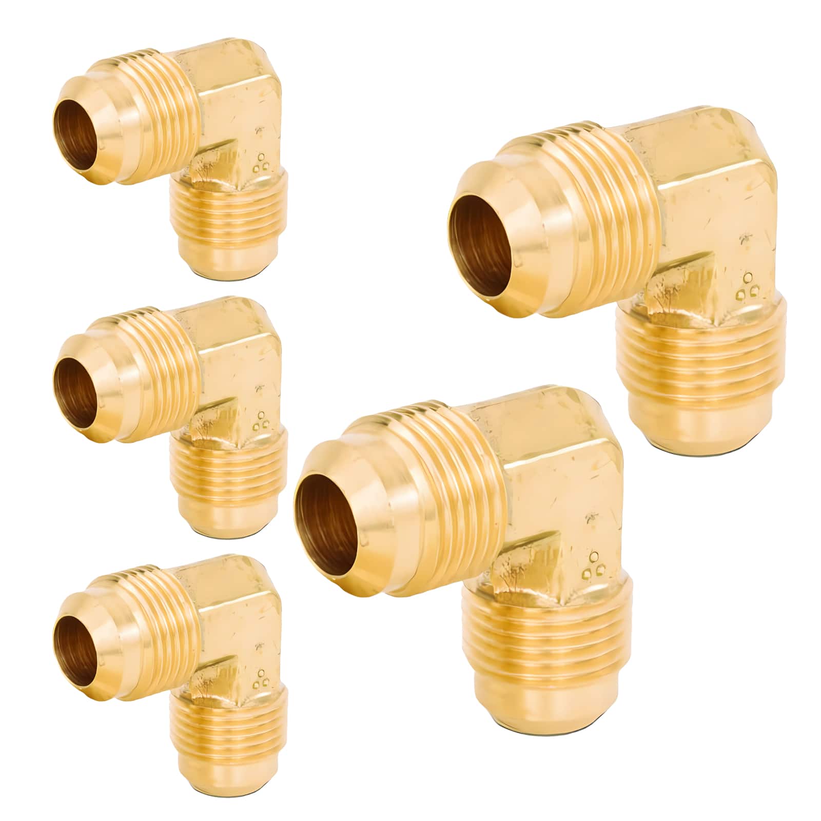 flare brass 90 elbow 5