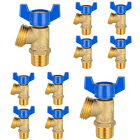 10 Pcs 1/2" MIP x 3/4" MHT Boiler Drain Valve,1/4 Turn