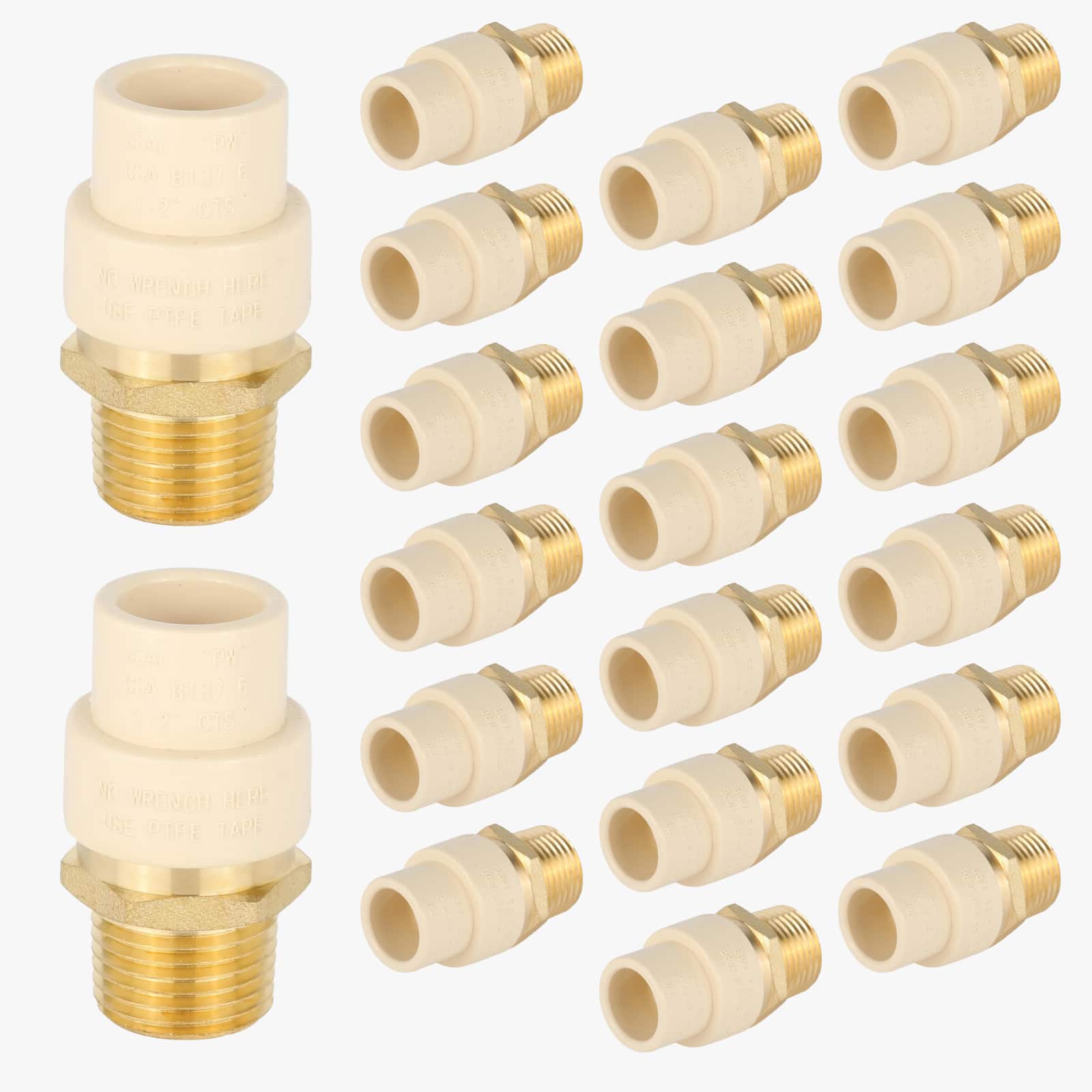 cpvc x male brass adapter lead free 8