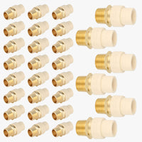 30-Pack 1/2" CPVC X Male Brass Adapter (Lead Free)