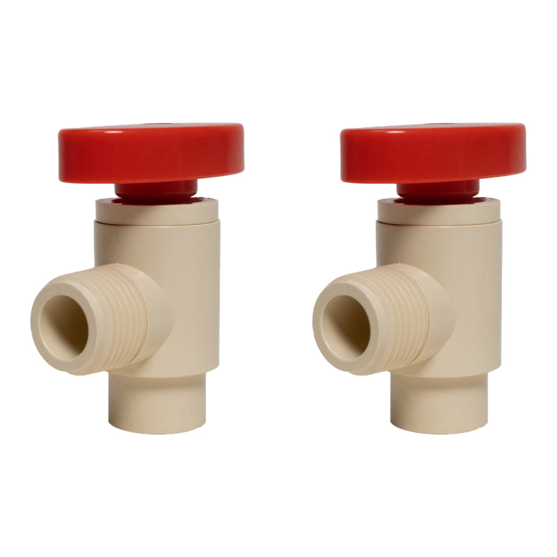 CPVC x MIP 1/4 Turn Angle Stop Valve - Pick Size to Add