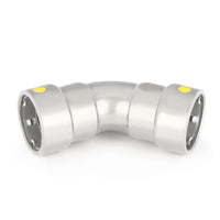 1/2" carbon press 45° elbow