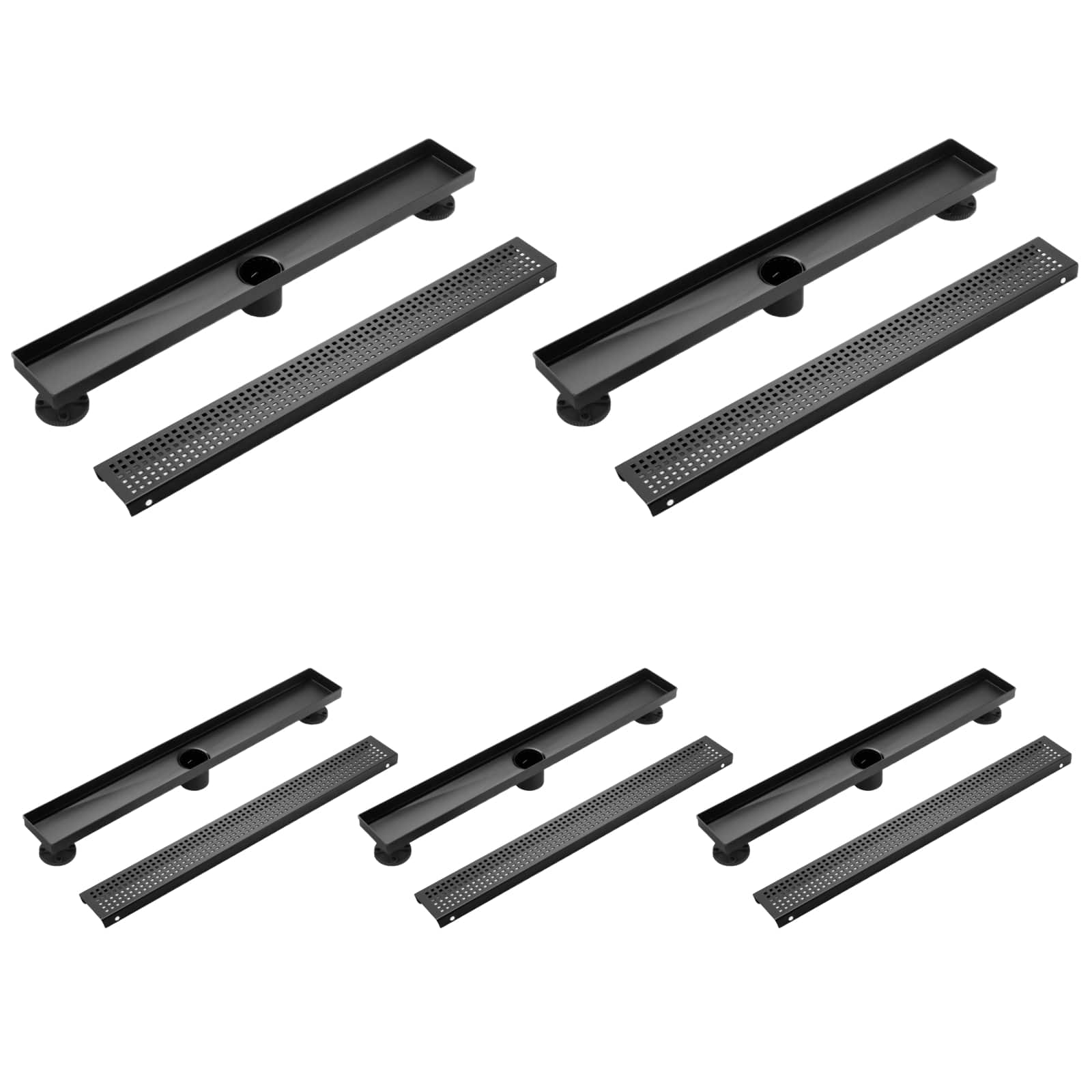 linear shower drain square hole pattern shower drain 304 stainless steel linear drain with levelingft hair strainer 13