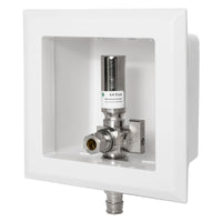 1/2" pex expansion (f1960) inlet, dishwasher outlet box, with stainless steel hammer arrestor
