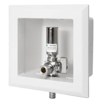 1/2" pex crimp (f1807) inlet, dishwasher outlet box, with stainless steel hammer arrestor