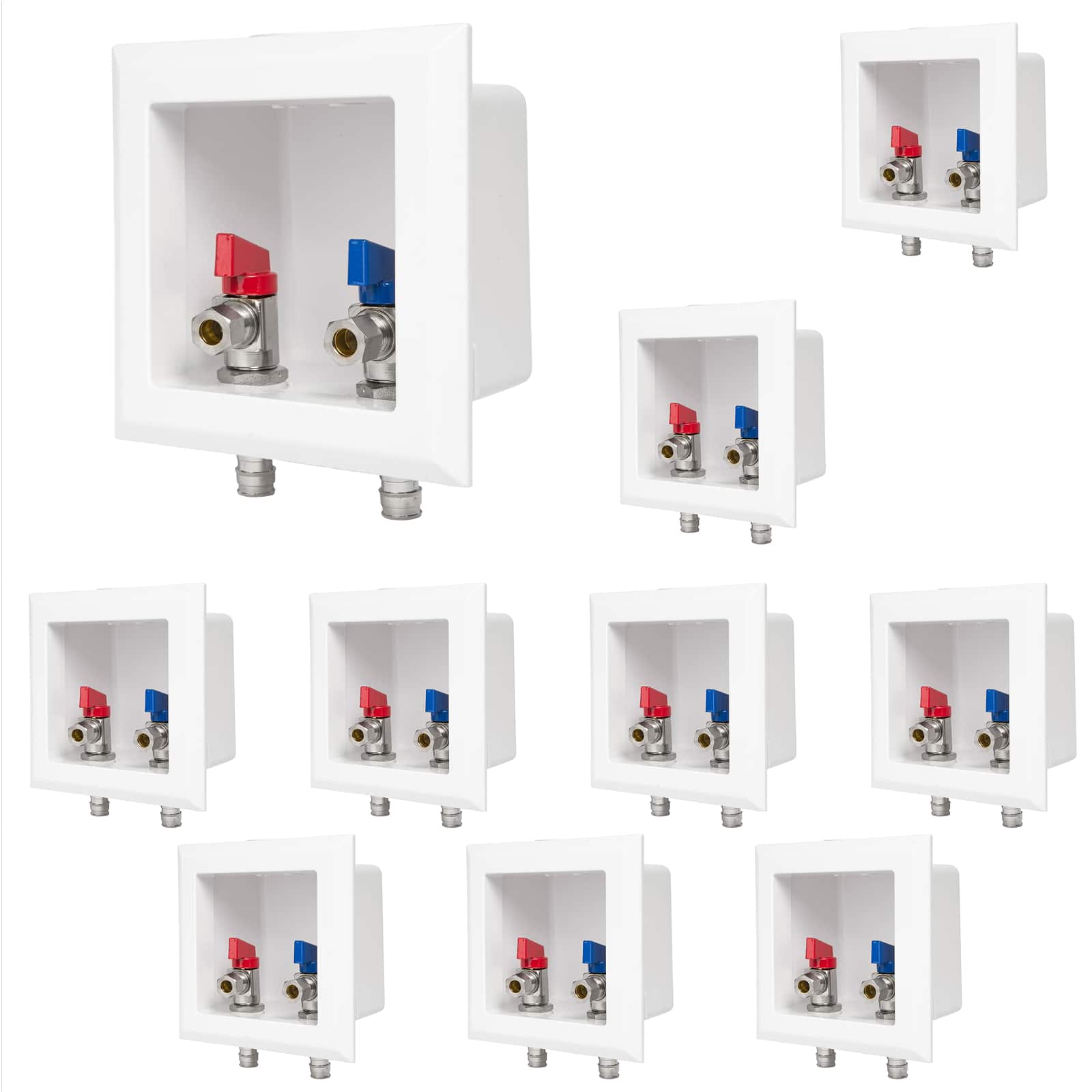 pex expansion f1960 inlet faucet outlet box with installed turn ball valve 7