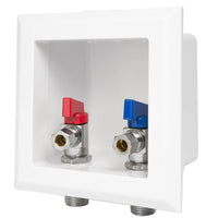 1/2" sweat mip, faucet outlet box, with installed 1/4 turn ball valve