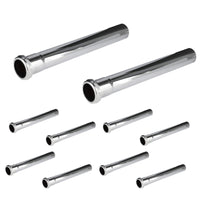 10-Pack 1-1/4" x 6" Slip-Joint Sink Drain Extension Tube, 20GA, Chrome Plated Brass