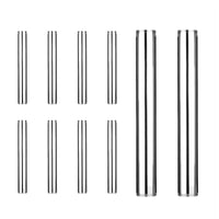 10-Pack 1-1/2" x 6" Double End Threaded Extension Tailpiece, 20GA, Chrome Plated Brass