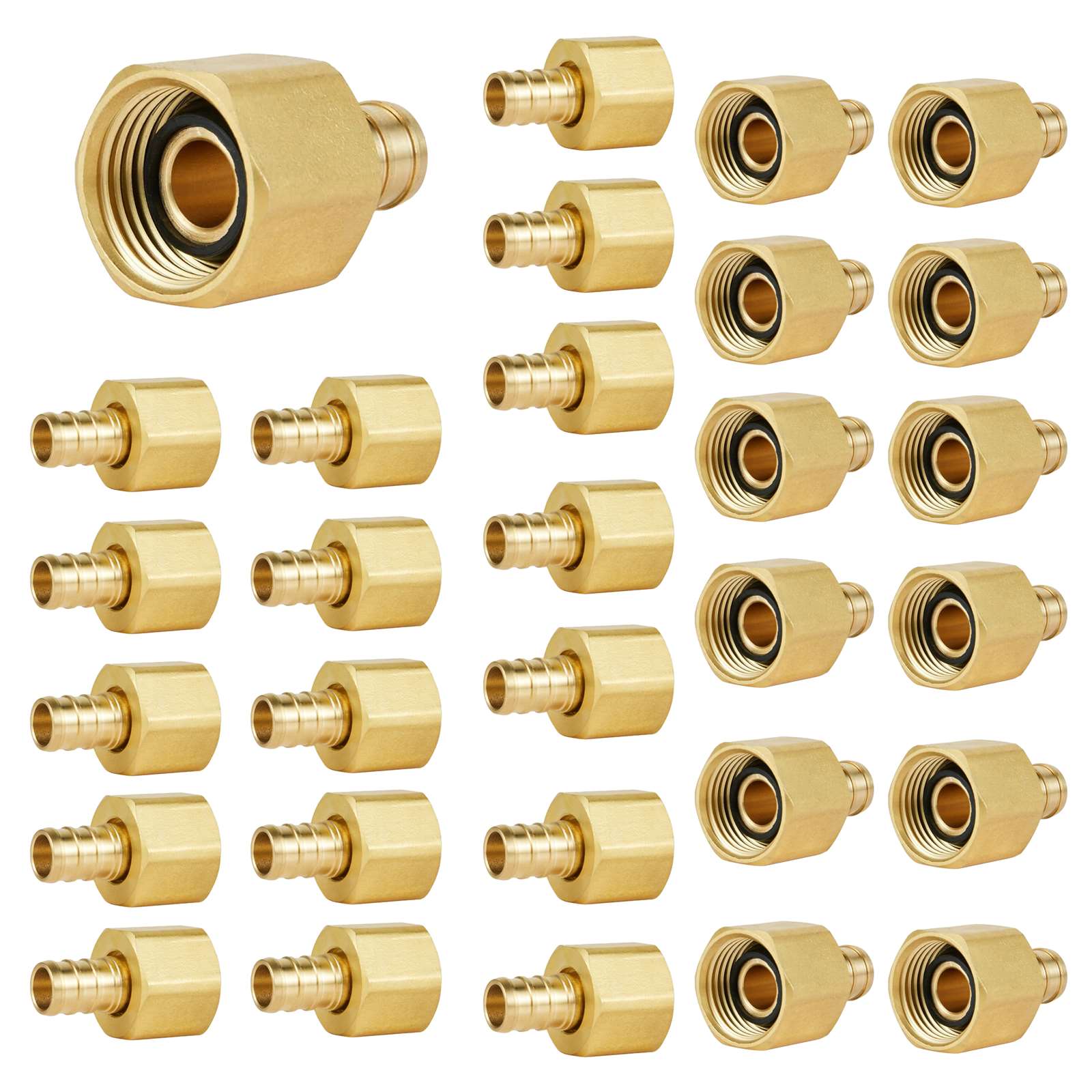 pex b crimp x female npt brass swivel adapter lead free 10