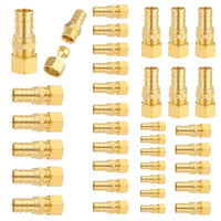 30 pcs pex-b crimp 1/2" pex 3/8" od compression straight adapter (lead free)
